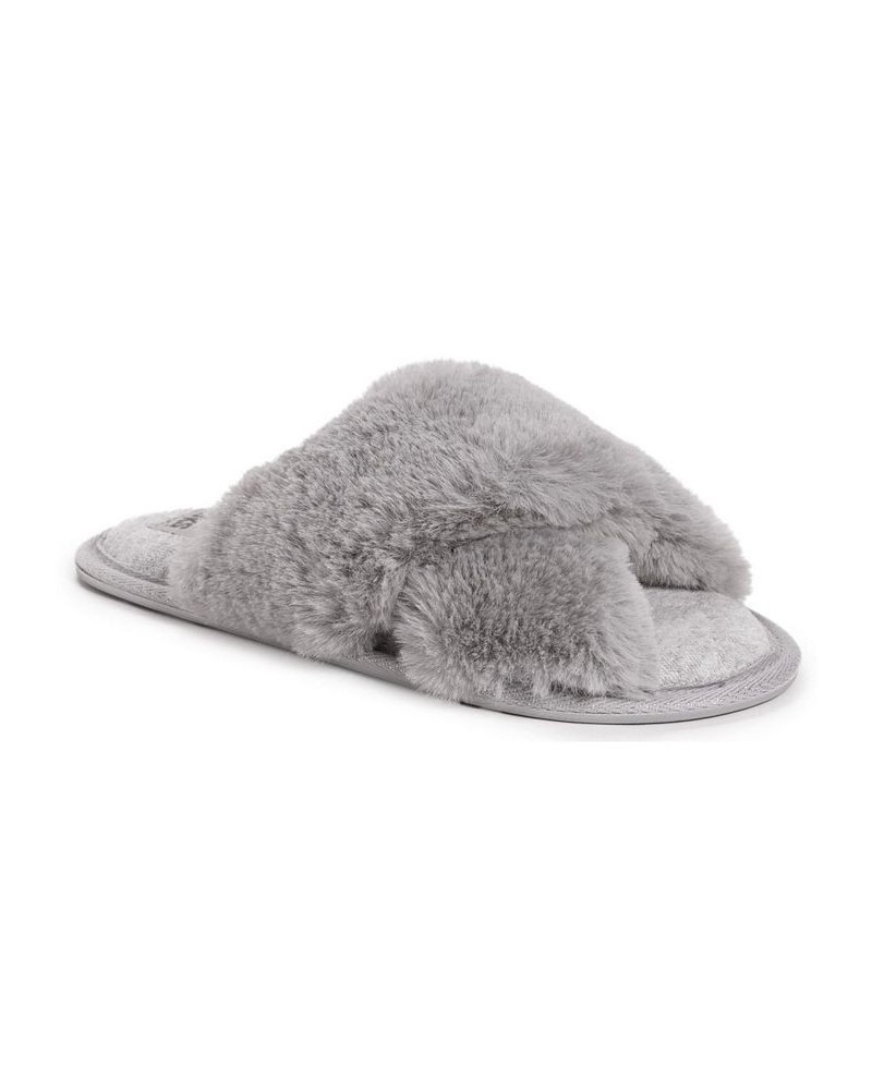 Women's Perley Criss Cross Slipper Gray $23.94 Shoes