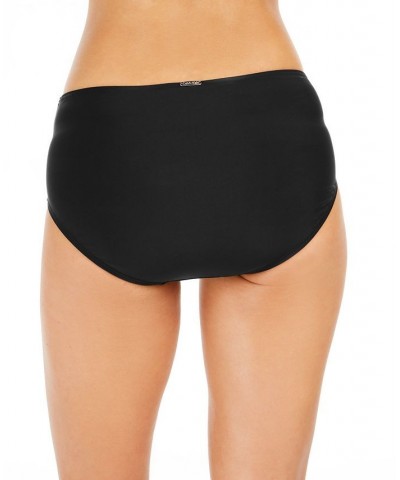 Mid-Rise Tummy-Control Bikini Bottoms Black $25.52 Swimsuits