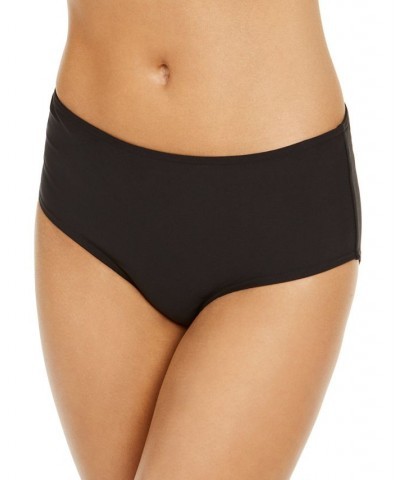 Mid-Rise Tummy-Control Bikini Bottoms Black $25.52 Swimsuits