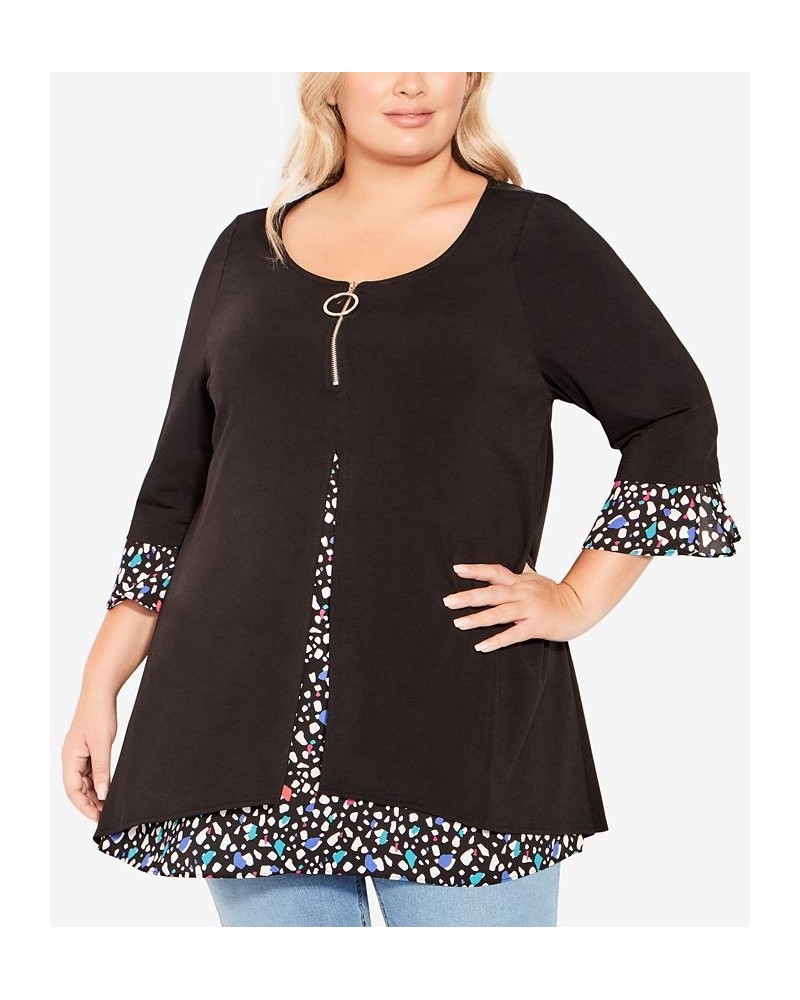 Plus Size Tara Print Tunic Jewel Mix $36.75 Tops