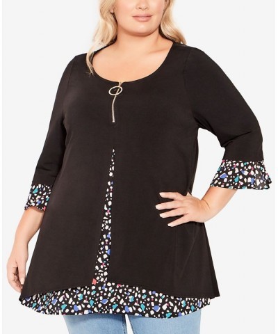 Plus Size Tara Print Tunic Jewel Mix $36.75 Tops