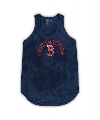 Women's Navy Boston Red Sox Plus Size Jersey Tank Top and Pants Sleep Set Navy $22.40 Pajama