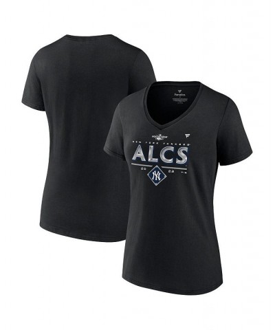 Women's Branded Black New York Yankees 2022 Division Series Winner Locker Room Plus Size V-Neck T-shirt Black $32.99 Tops