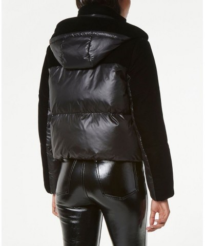 Velvet Block Down-Filled Puffer Coat Black $98.80 Coats