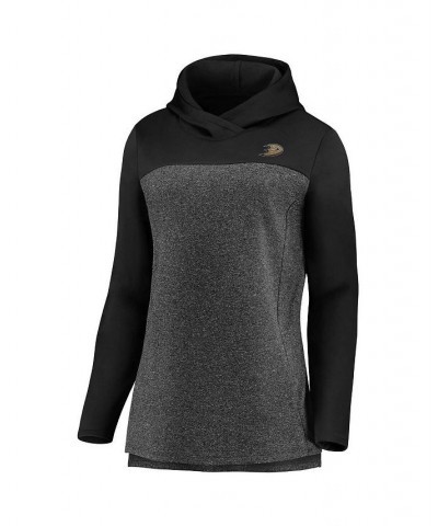 Women's Branded Heathered Charcoal and Black Anaheim Ducks Chiller Fleece Pullover Hoodie Heathered Charcoal, Black $45.89 Sw...