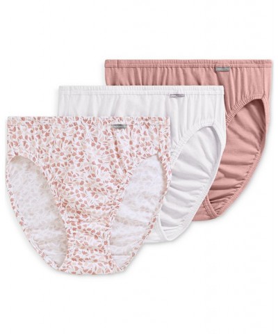 Elance French Cut 3 Pack Underwear 1485 1487 Extended Sizes White/prim Floral/earth Rose $12.47 Panty