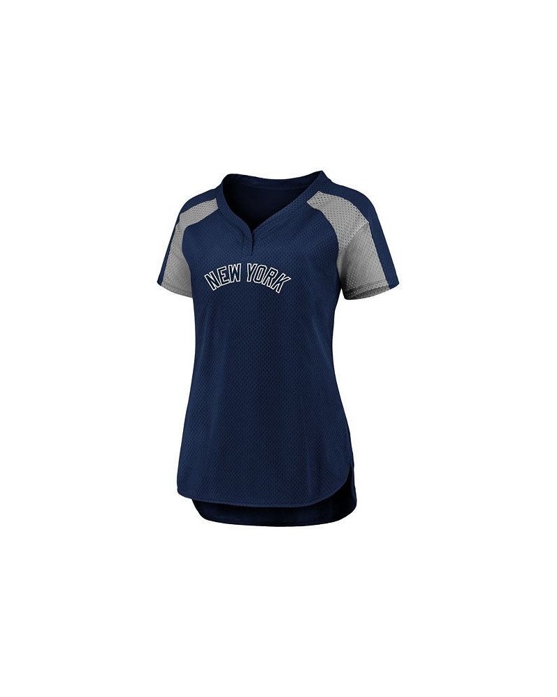 Authentic MLB Apparel New York Yankees Women's League Diva T-Shirt Navy/Gray $33.60 Tops