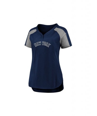 Authentic MLB Apparel New York Yankees Women's League Diva T-Shirt Navy/Gray $33.60 Tops