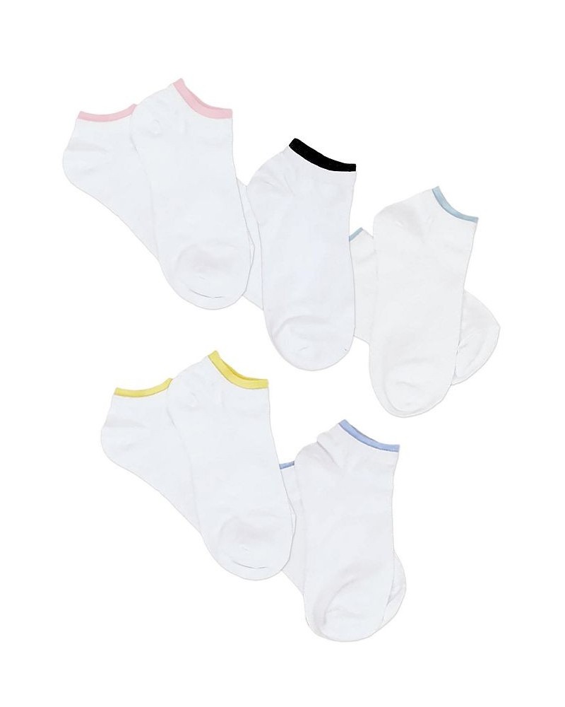 Women's Color Block No Shows Pack of 5 White $12.04 Socks