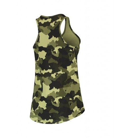 Women's Green Los Angeles Angels 2022 MLB Armed Forces Day Camo Racerback Tank Top Green $22.79 Tops