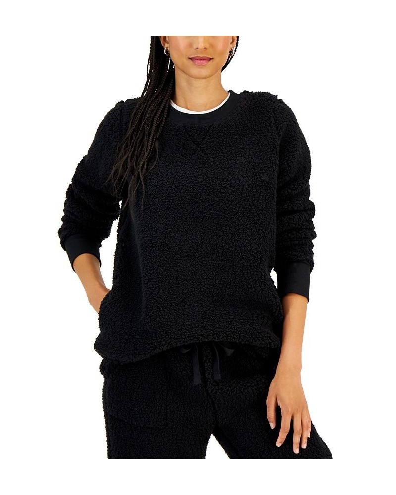 Women's Sherpa Tunic Black $10.01 Sweatshirts