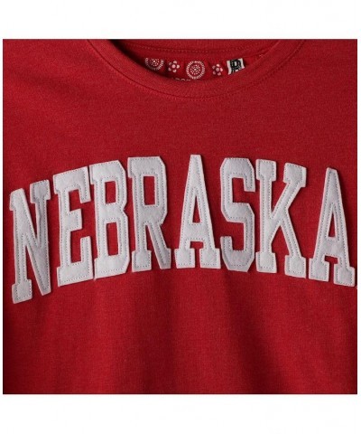 Women's Scarlet Nebraska Huskers Plus Size Two-Hit Canyon Long Sleeve T-shirt Red $28.20 Tops