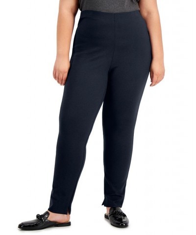 Plus Size Split Hem Pull-On Pants Modern Navy $22.26 Pants