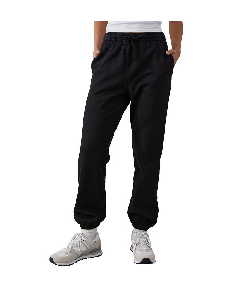 Women's Plush Sweatpant Jogger Black $23.84 Pants