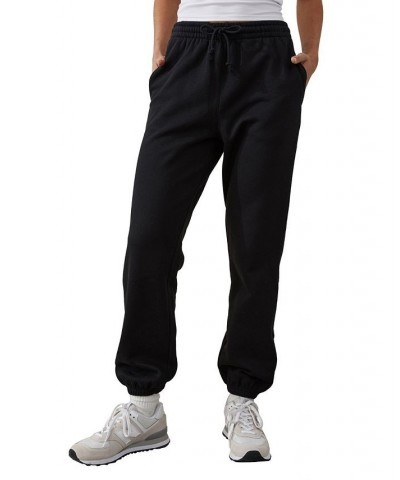 Women's Plush Sweatpant Jogger Black $23.84 Pants