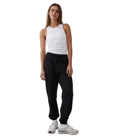 Women's Plush Sweatpant Jogger Black $23.84 Pants