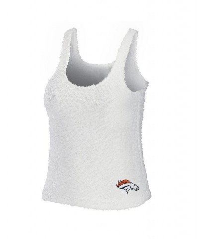 Women's Cream Denver Broncos Cozy Scoop Neck Tank Top Pants Sleep Set Cream $36.00 Pajama