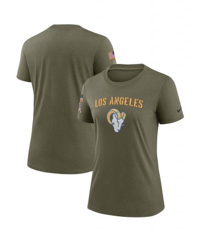 Women's Olive Los Angeles Rams 2022 Salute To Service Legend T-shirt Olive $28.59 Tops