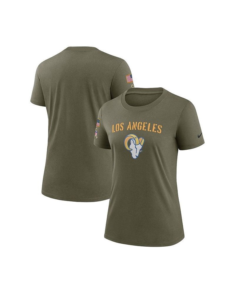 Women's Olive Los Angeles Rams 2022 Salute To Service Legend T-shirt Olive $28.59 Tops