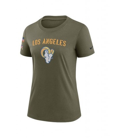 Women's Olive Los Angeles Rams 2022 Salute To Service Legend T-shirt Olive $28.59 Tops