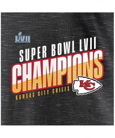 Women's Branded Gray Kansas City Chiefs Super Bowl LVII Champions Victory Formation V-Neck T-shirt Gray $23.39 Tops