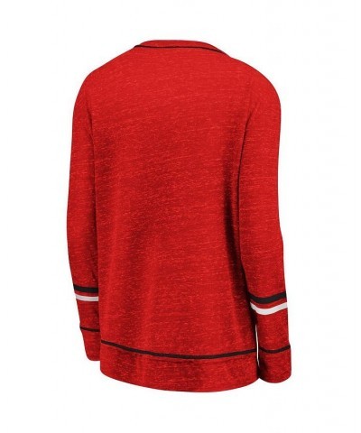 Women's Branded Red Ottawa Senators Giant Dreams Speckle Long Sleeve T-shirt Red $27.49 Tops