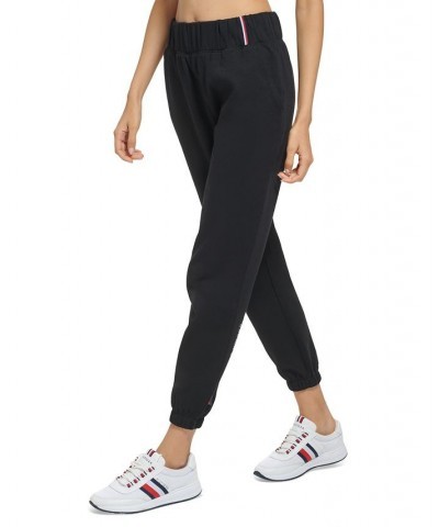 Women's Relaxed Fit Pull-On Logo Sweatpants Black $21.47 Pants