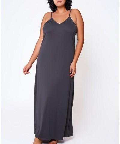 Lilliana Plus Size Modal Lounge Dress Gray $39.16 Lingerie