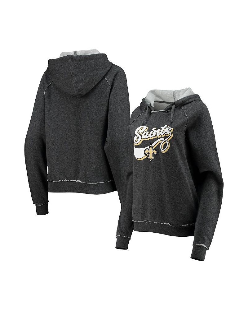 Women's Charcoal New Orleans Saints Script Fleece Raglan Pullover Hoodie Charcoal $26.00 Sweatshirts