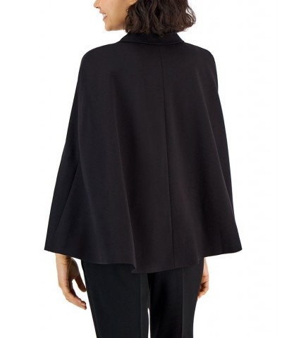 Women's Notch-Collar Cape-Sleeve Jacket Anne Black $45.67 Jackets