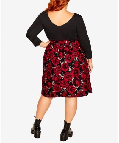 Trendy Plus Size Eleanora Dress Retro Rose $57.12 Dresses