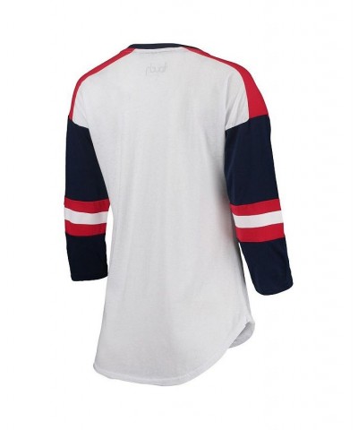 Women's White and Red Minnesota Twins Base Runner 3/4-Sleeve V-Neck T-shirt White, Red $23.10 Tops