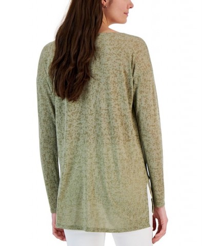 Women's Burnout Long-Sleeve Tunic Hazy Sage $15.03 Tops