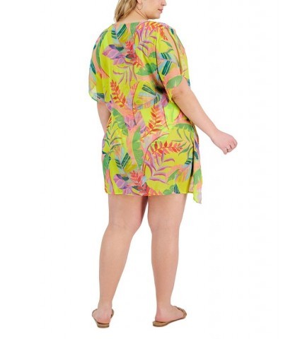 Plus Size Costa Printed Bella Tunic Swim Cover-Up Multi $35.64 Swimsuits