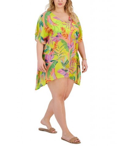 Plus Size Costa Printed Bella Tunic Swim Cover-Up Multi $35.64 Swimsuits