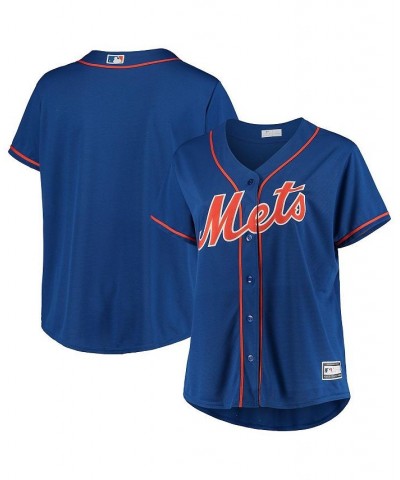 Women's Royal New York Mets Plus Size Alternate Replica Team Jersey Royal $49.49 Jersey