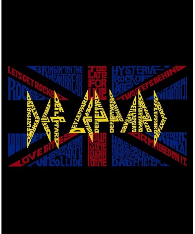 Women's Word Art T-shirt - Def Leppard Top Black $16.10 Tops