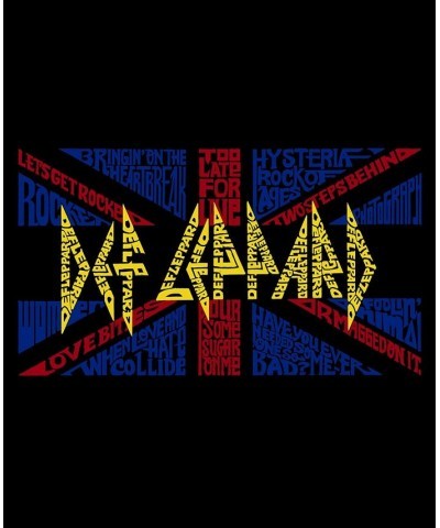 Women's Word Art T-shirt - Def Leppard Top Black $16.10 Tops