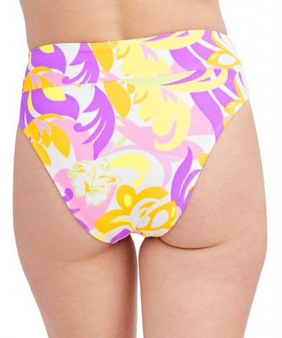 Give It A Swirl Printed High-Waist Bikini Bottoms Swirl Multi Print $31.68 Swimsuits