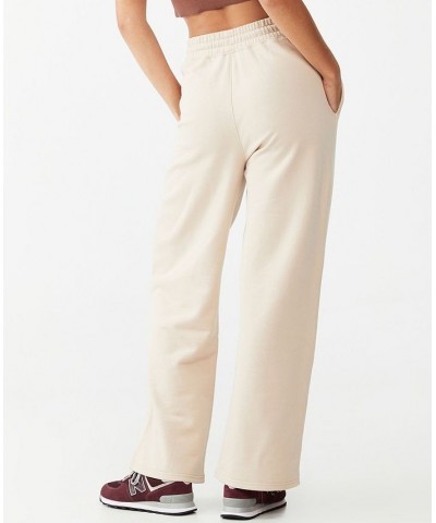 Women's Plush Wide Leg Track Pants Sesame $23.10 Pants