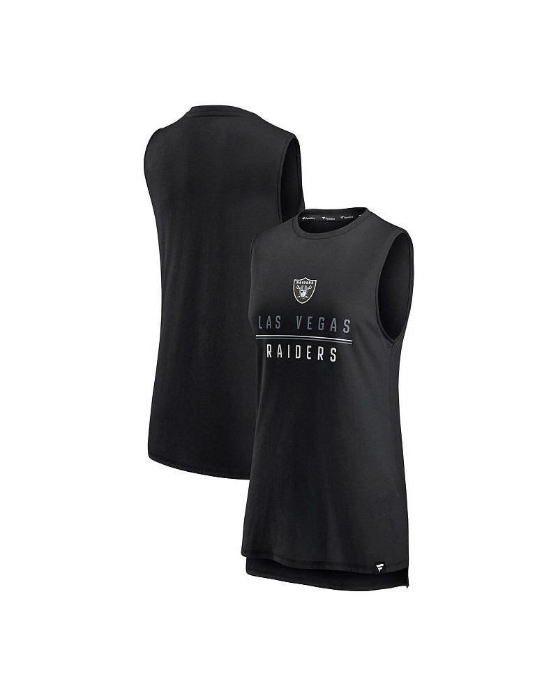 Women's Branded Black Las Vegas Raiders True Contender Tank Top Black $22.39 Tops