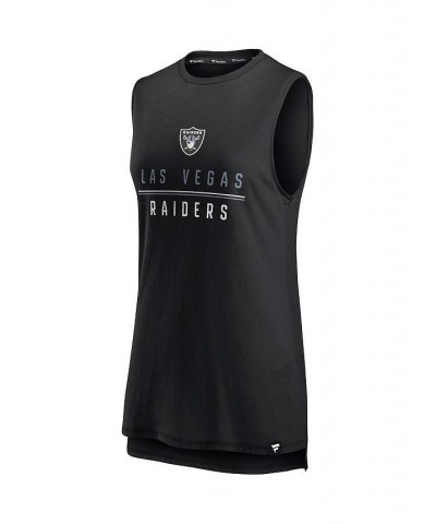 Women's Branded Black Las Vegas Raiders True Contender Tank Top Black $22.39 Tops