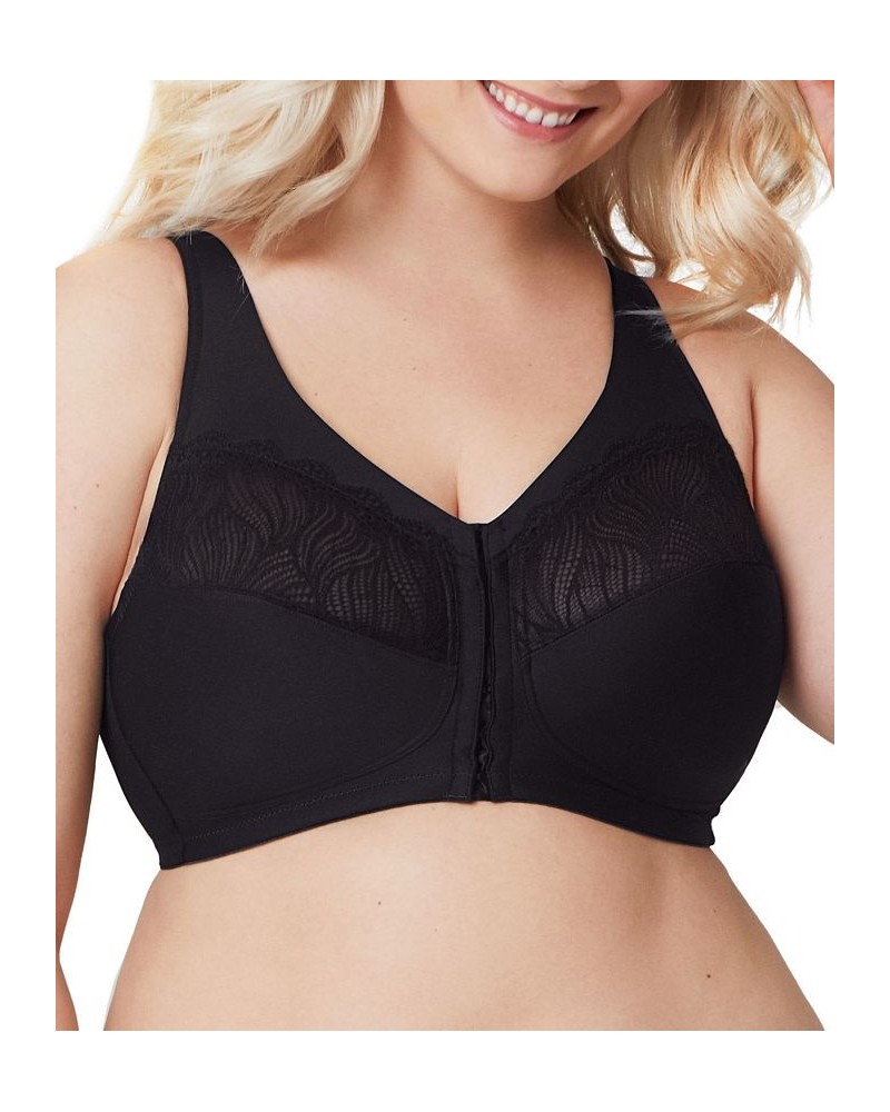 Plus Size Full Figure Magiclift Natural Shape Front Closure Wirefree Bra Black $21.81 Bras