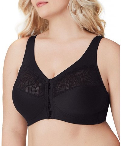 Plus Size Full Figure Magiclift Natural Shape Front Closure Wirefree Bra Black $21.81 Bras