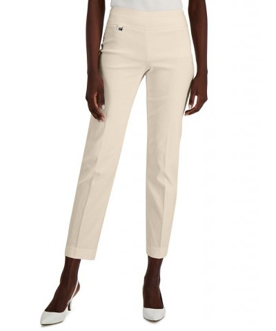 Women's Tummy-Control Pull-On Straight Leg Pants Tan/Beige $18.00 Pants