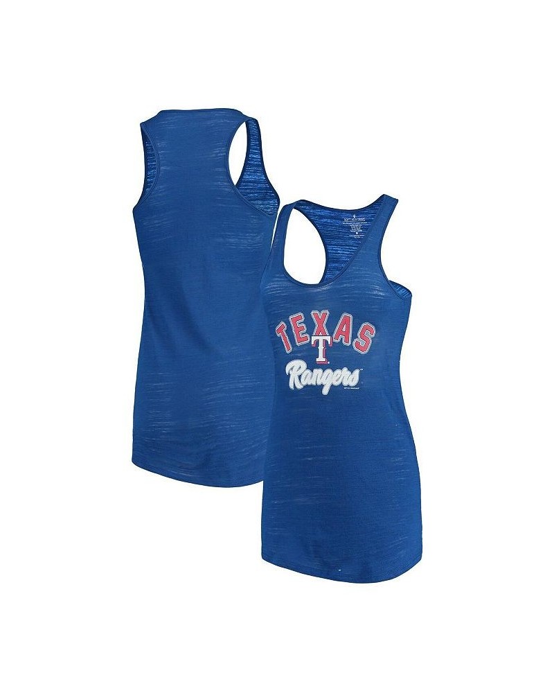 Women's Royal Texas Rangers Multicount Racerback Tank Top Royal $27.55 Tops