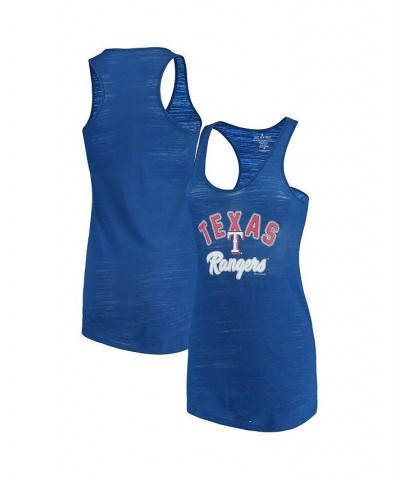 Women's Royal Texas Rangers Multicount Racerback Tank Top Royal $27.55 Tops