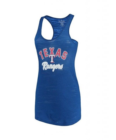 Women's Royal Texas Rangers Multicount Racerback Tank Top Royal $27.55 Tops