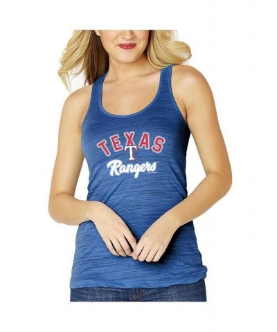 Women's Royal Texas Rangers Multicount Racerback Tank Top Royal $27.55 Tops