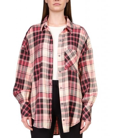 Women's Plaid-Print Drop-Shoulder Tunic Shirt Harmony Plaid $33.60 Tops